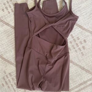 Women’s Rib Full Length Bodysuit- All In Motion Lilac Purple Size XS